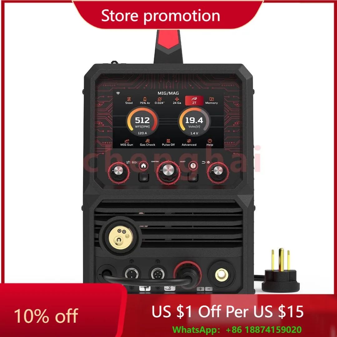 

200A AC/DC Aluminum Tig Welder with Pulse, STICK/TIG 110/220V welding machine