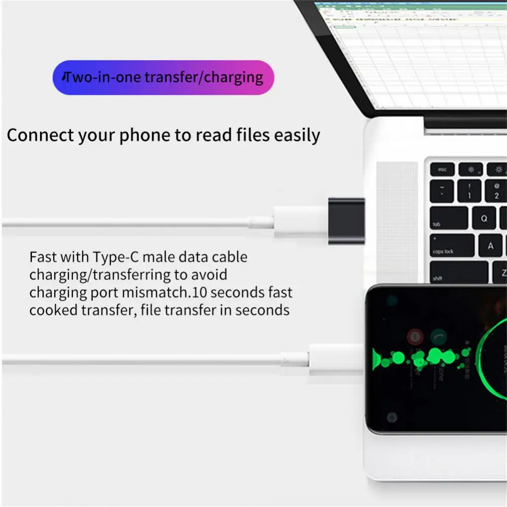 1~7PCS LED USB 3.0 To Type C Adapter OTG To USB C USB-A To Micro USB Type-C Female Connector For POCO Adapters