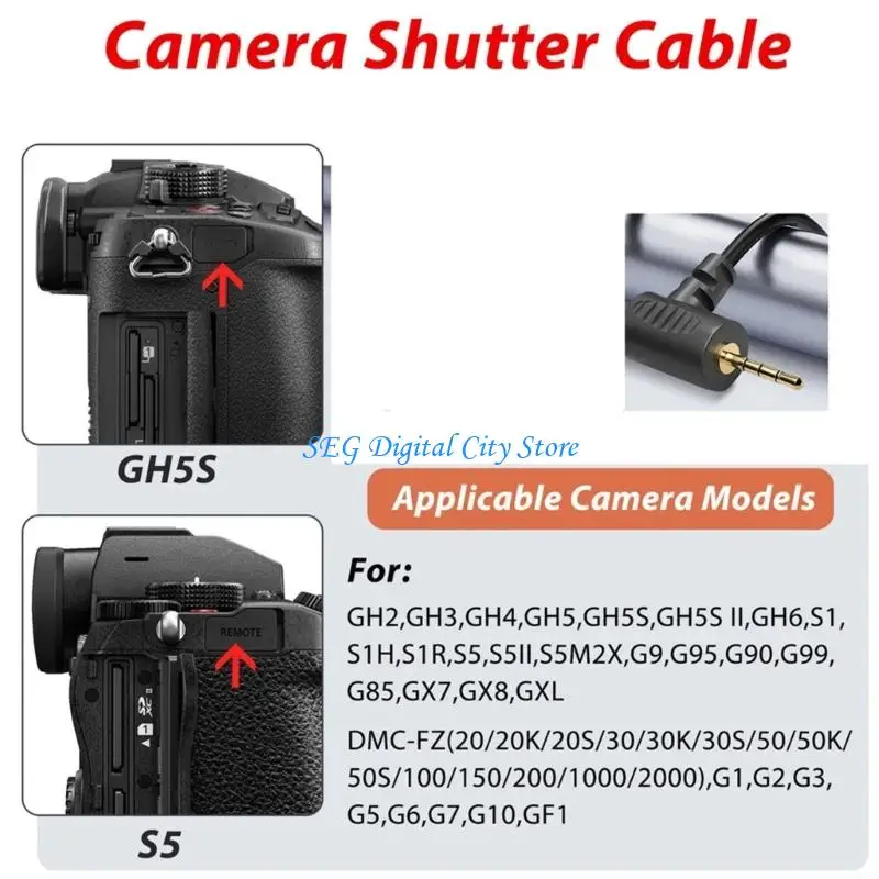 U75B USB C to 2.5mm Shutter Release Cord Fast Response Replacement for GH6 GH4/5/6/7