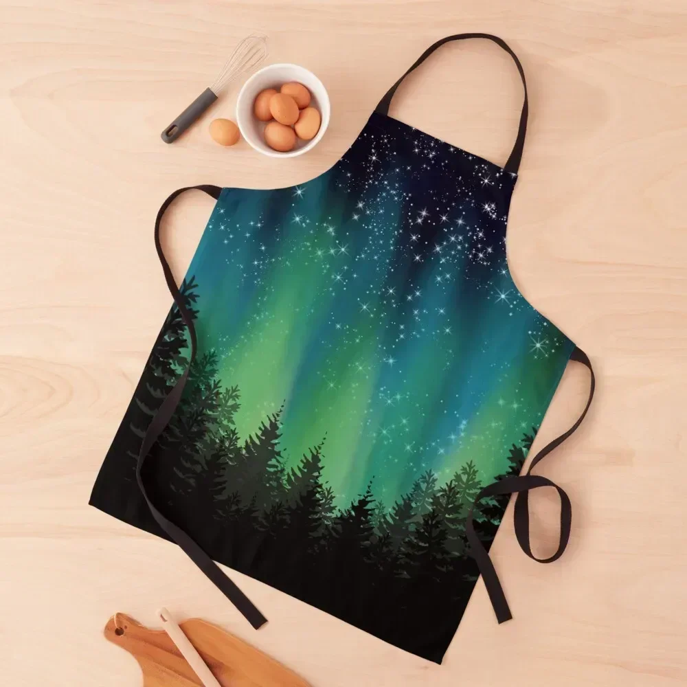 Northern Lights Apron For Men Salon Apron