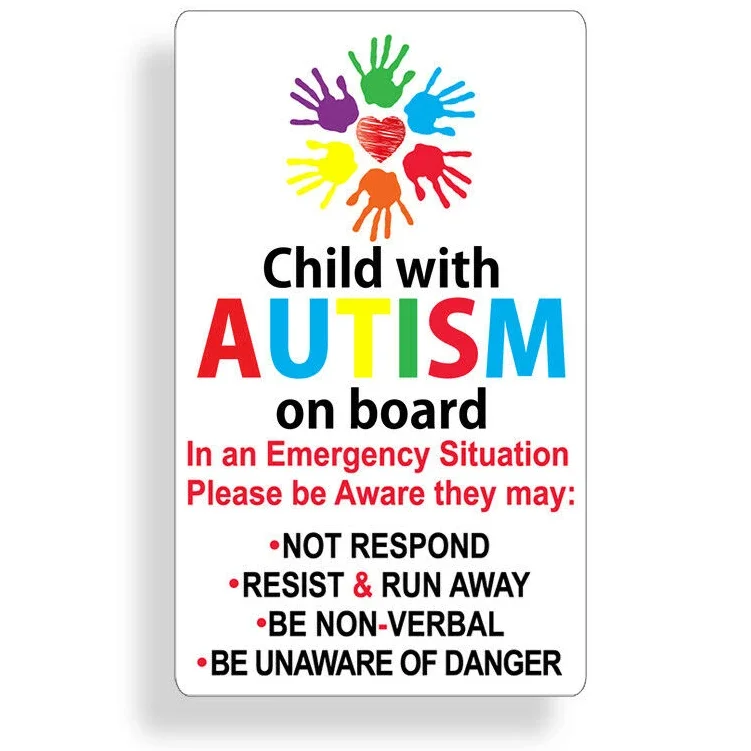 

Autistic Sticker Child on board Autism awareness Car Vehicle Window Bumper Decal