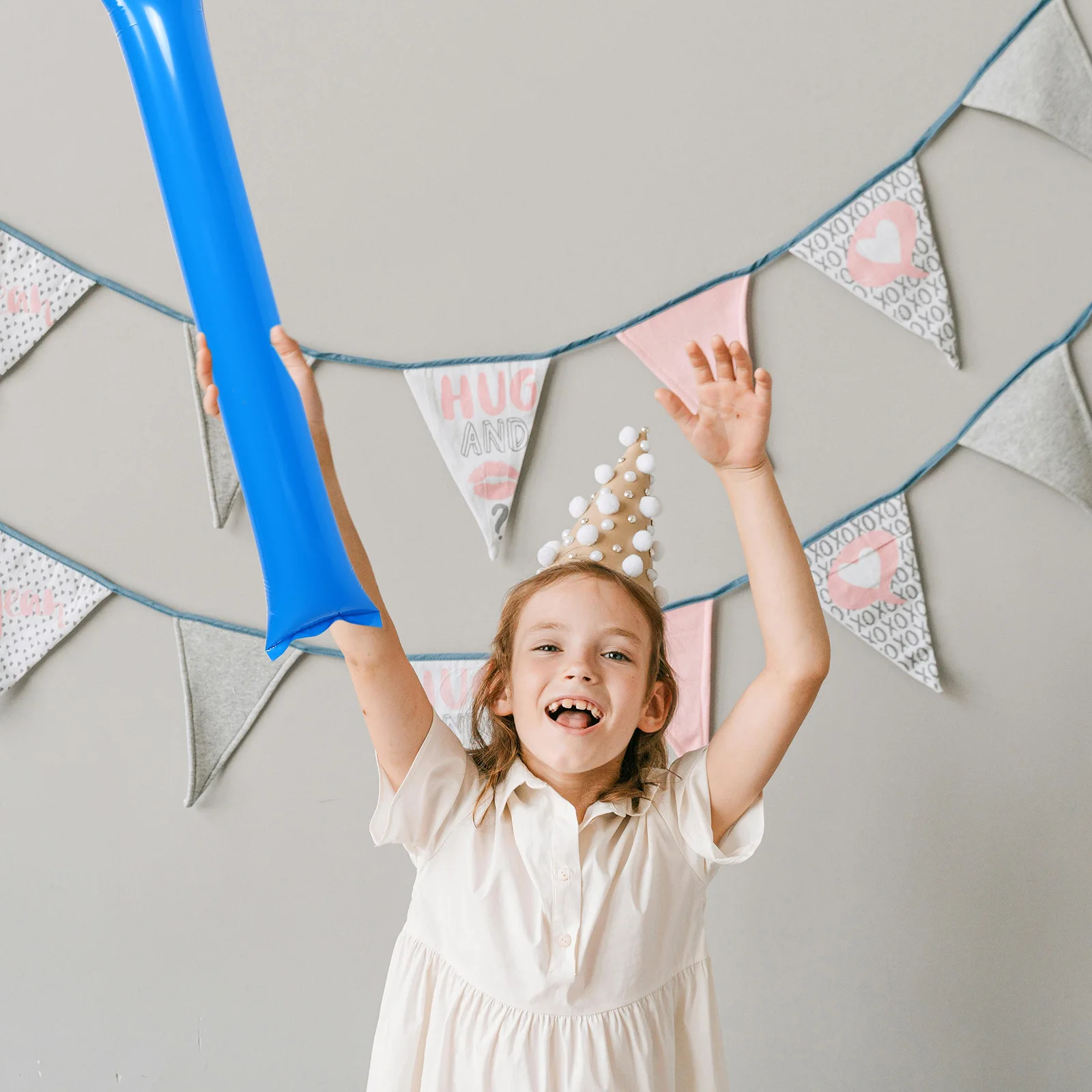 

40Pcs Blue Inflatable Plastic Cheering Sticks Noise Makers for Sports Events Concerts Parties Festival Accessories