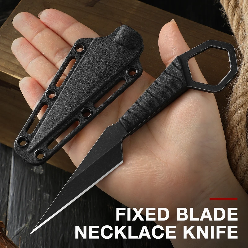 neck knife with sheath tactical slim pocket knife tactical knives for men Outdoor EDC portable mini knife