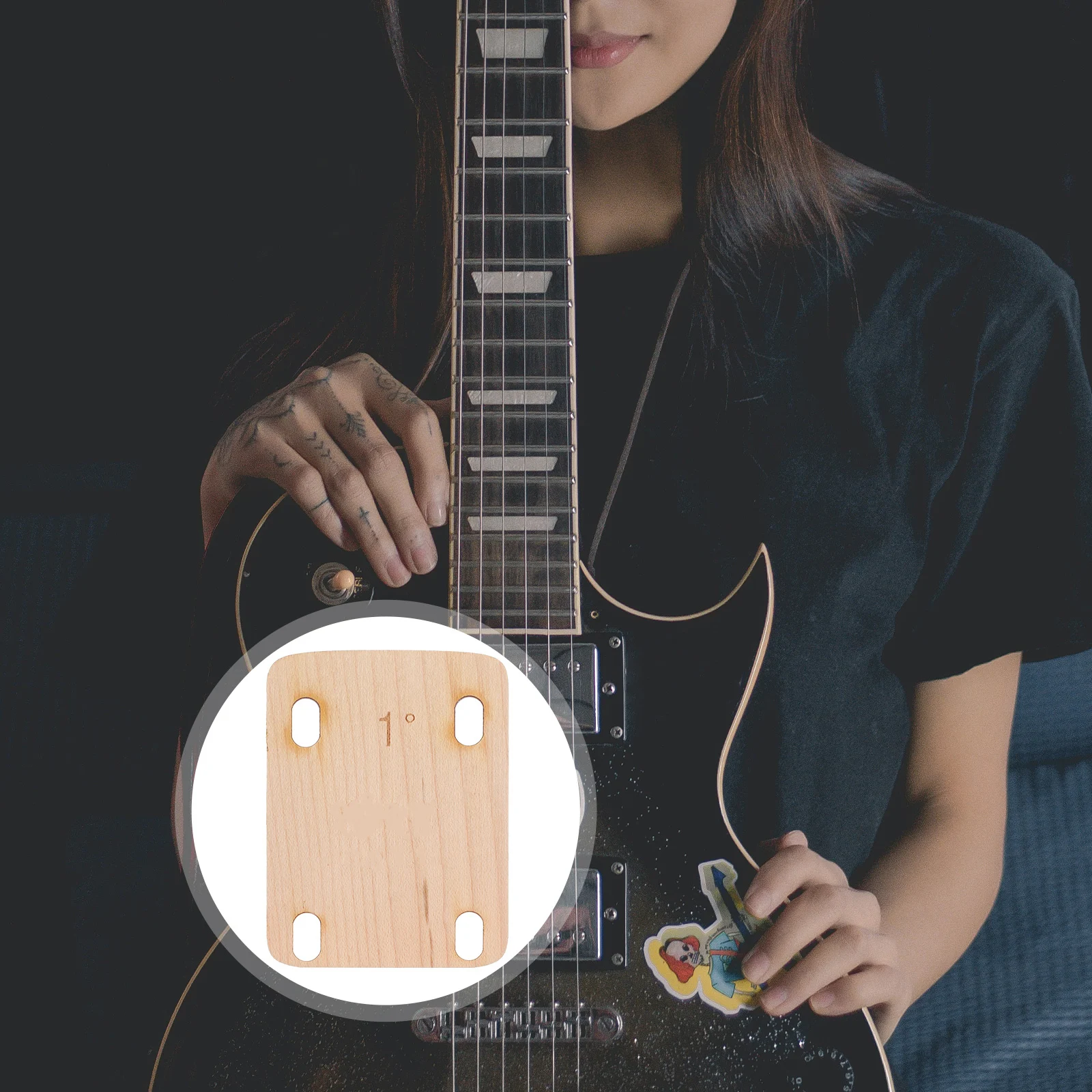 

3 Pcs Guitar Spacers Acoustic Replacement Parts Neck Shims Electric Heightening Adjusting Washer