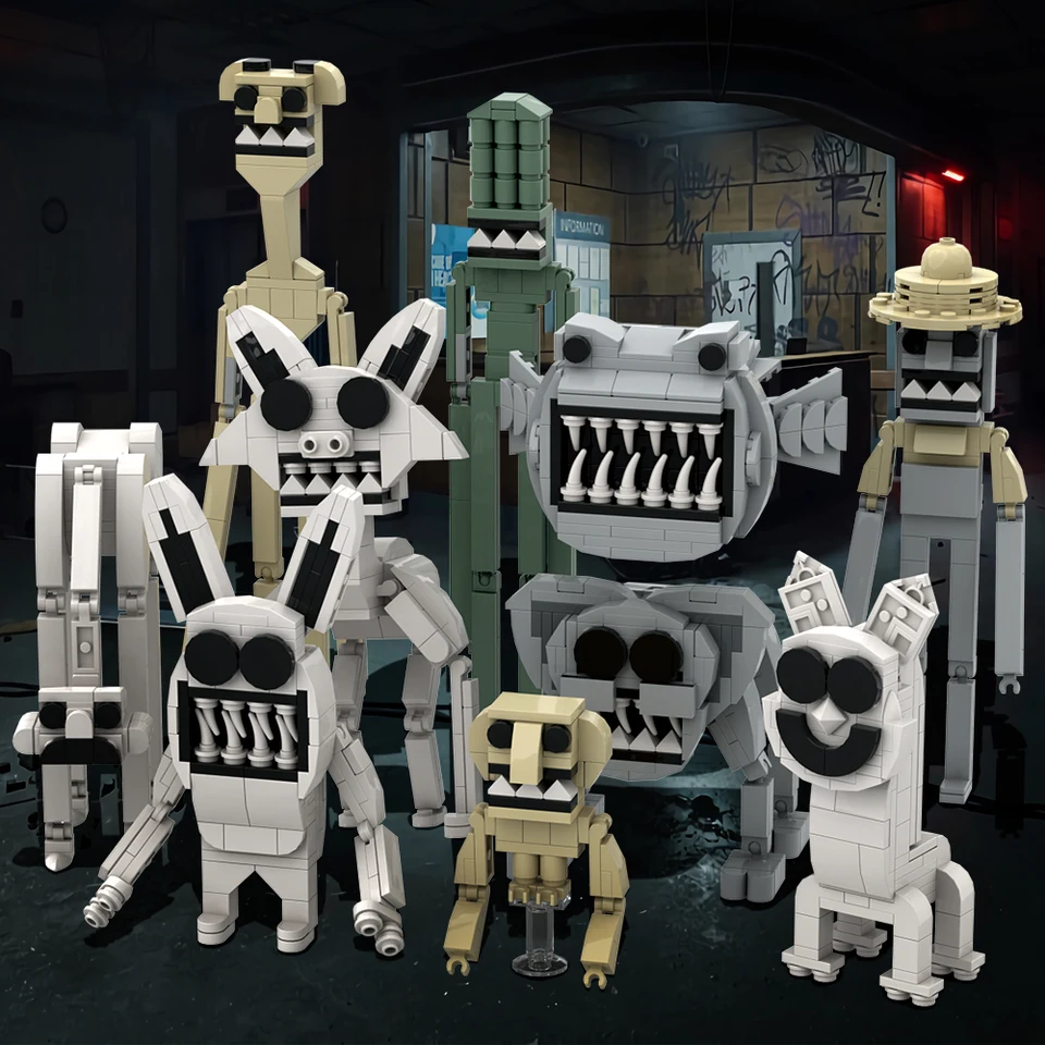 MOC New Horror Game Zoonomaly Bricks Model Horror Animal Cat