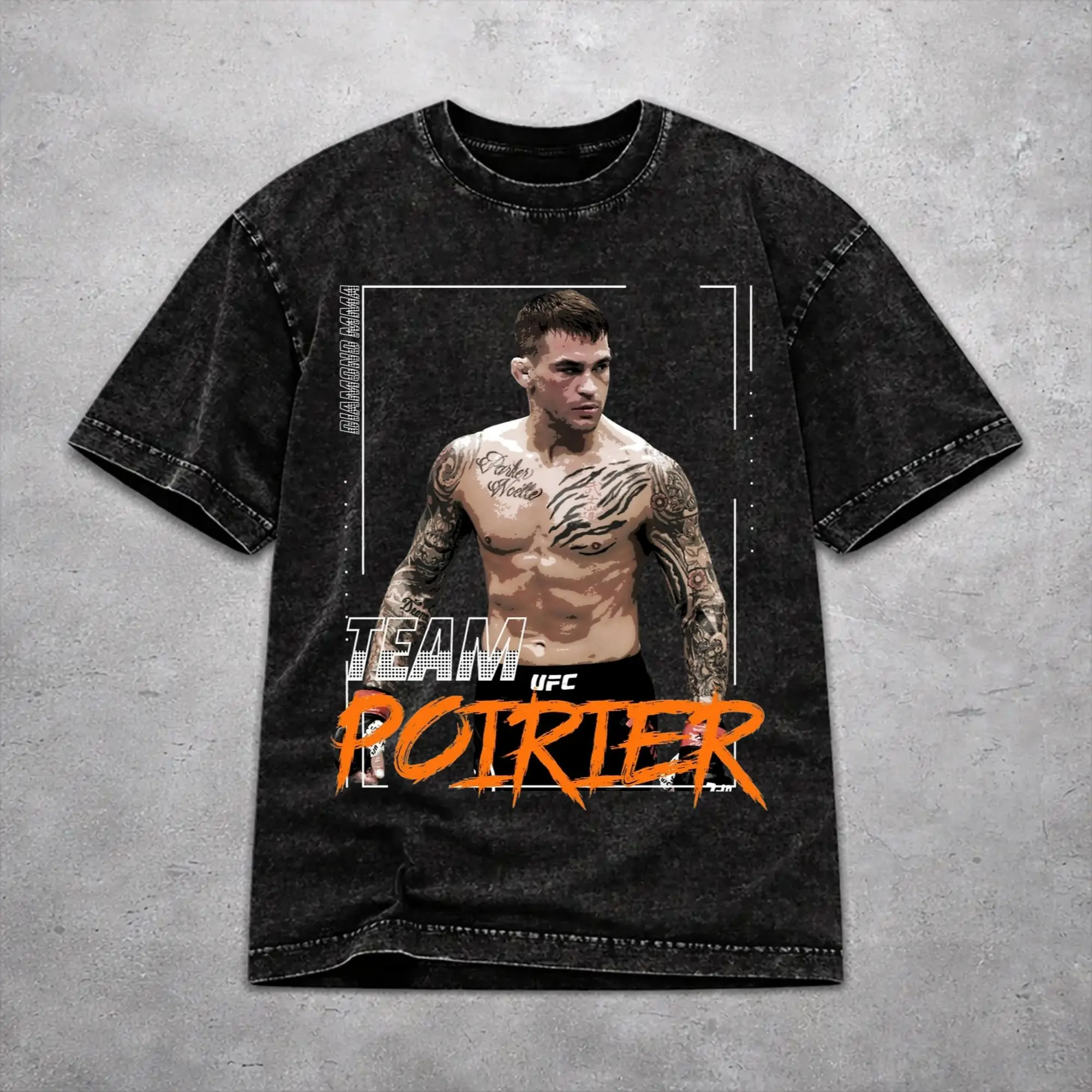 Novelty Men Women Dustin Poirier  Tee Shirt Washed Style  T Shirts Clothing