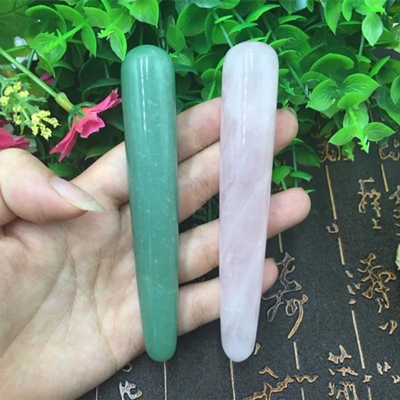 

Natural Jade Powder Beauty Massage Bar Point Bar Scraping Board Crystal face warp pole guasha