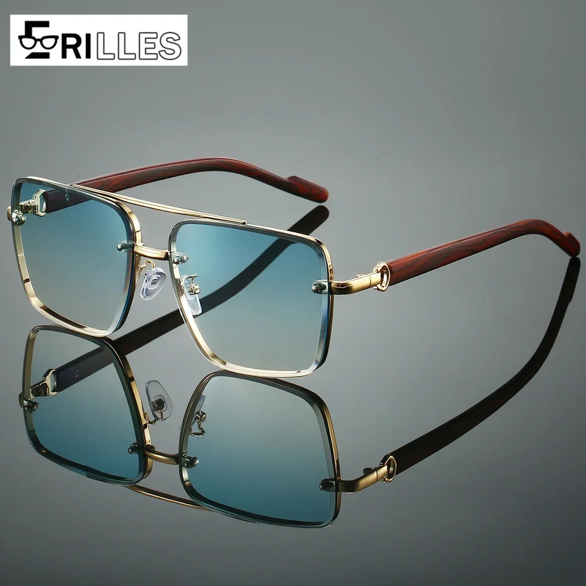 TR90 Polarisierte Piloten-Sonnenbrille, UV400-Schutz, klassischer Rahmen, Retro-Umlaufdesign zum Fahren, modische Unisex-Brille