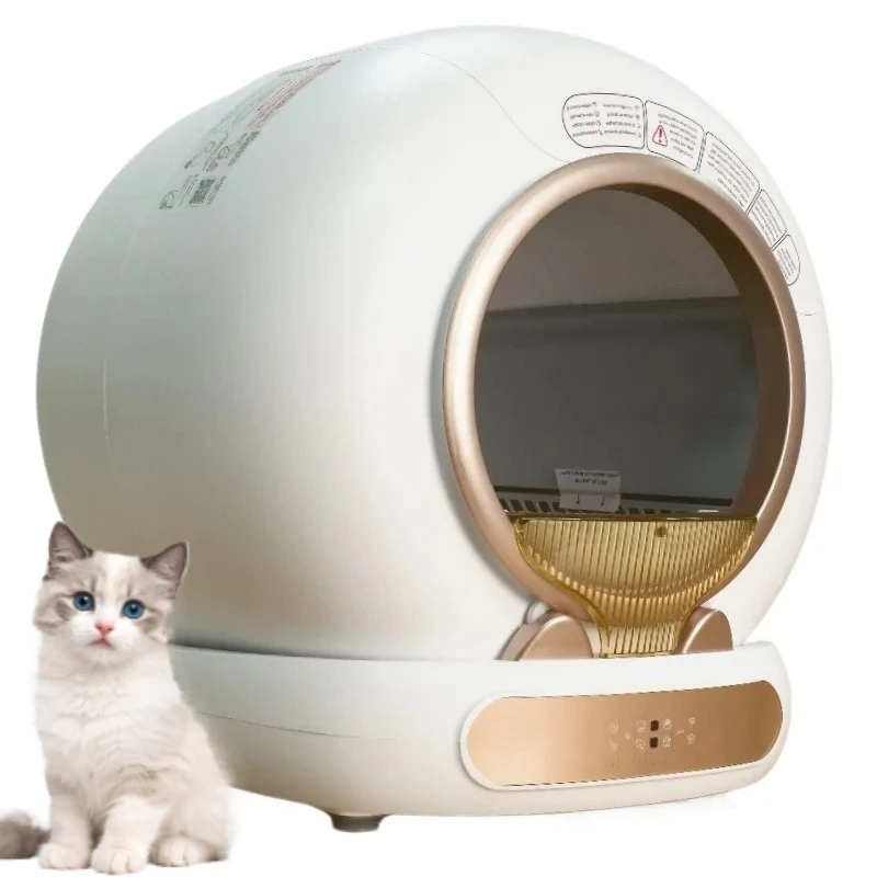 

65L Large Space Cat Litter Box Automatic Self-Cleaning Smart Toilet for Multiple Cat Remote App for Pet Supplies and Smart Life