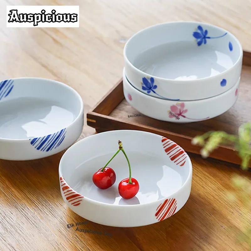 ZAEYORIA Japanese Steamed Dishes Vegetable Small Bowl 12cm Dinnerware Dessert Bowl Basic Fruit Bowl Shallow Bowl Stackable Dish