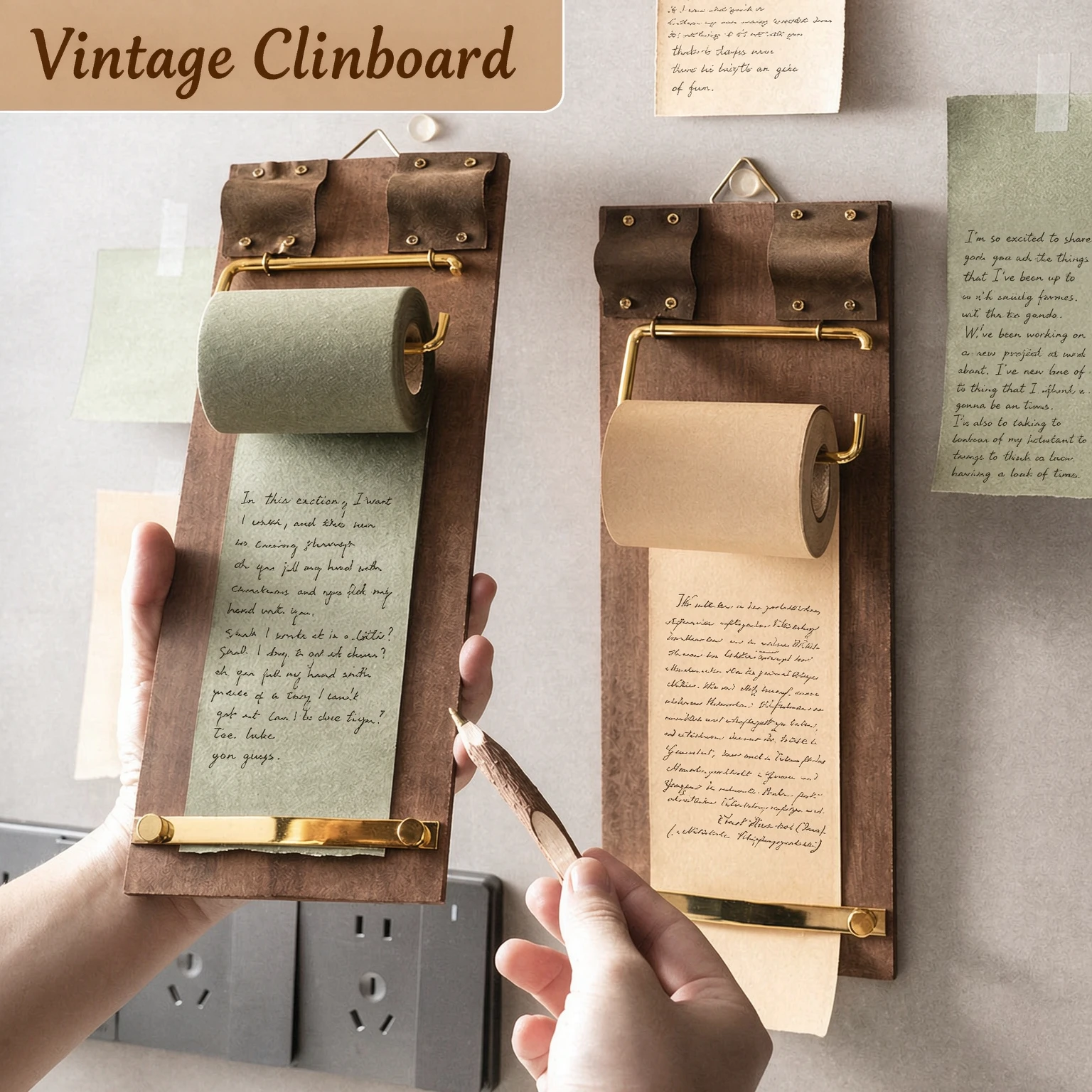 1 Roll Vintage Tear-off Memo Roll, Non-Adhesive Blank Message Cards Paper, Office School Aesthetic Supplies