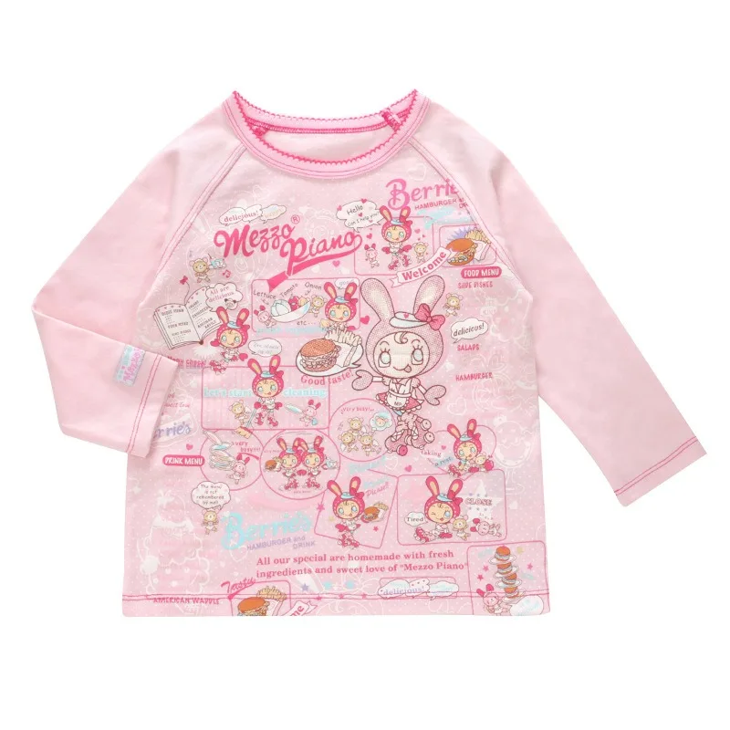 Autumn Girls Long-sleeved T-shirts Loli Tops Cute Little Rabbit  Sweetheart Japanese Kids T-shirt Mother-kids Shirt Girl Clothes