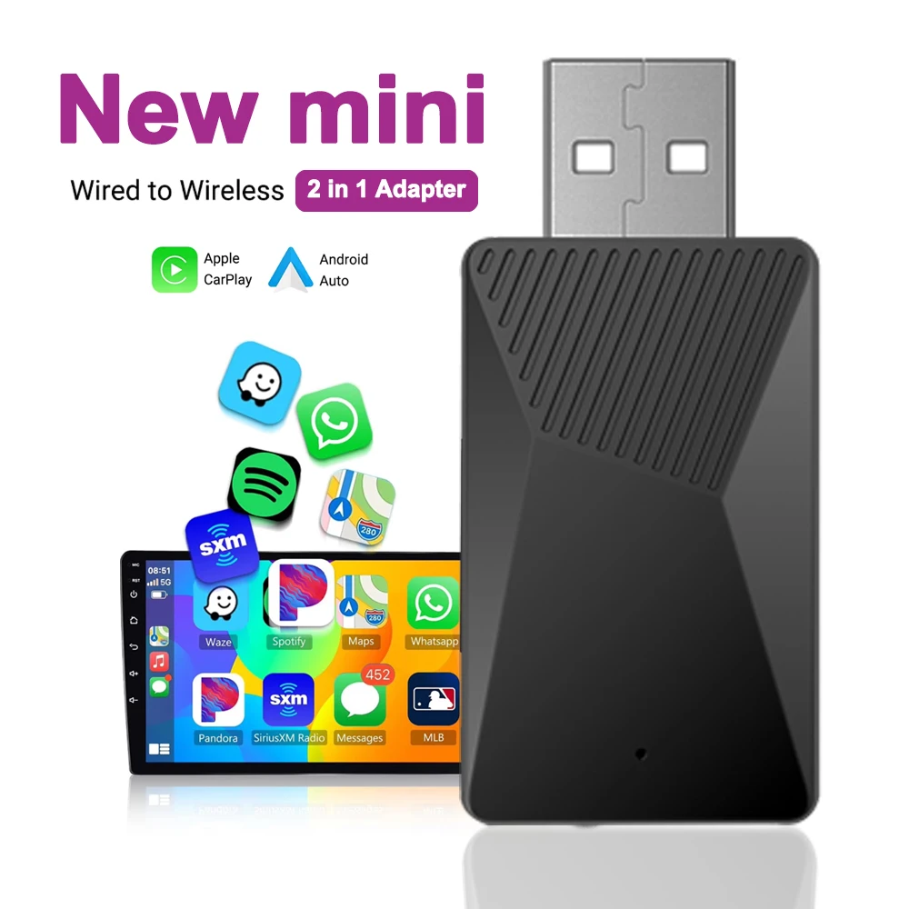 

For Toyota Mazda Nissan Camry Suzuki Subaru Citroen Audi Mercedes Kia Ford Opel For Carplay Android Auto Wireless Adapter