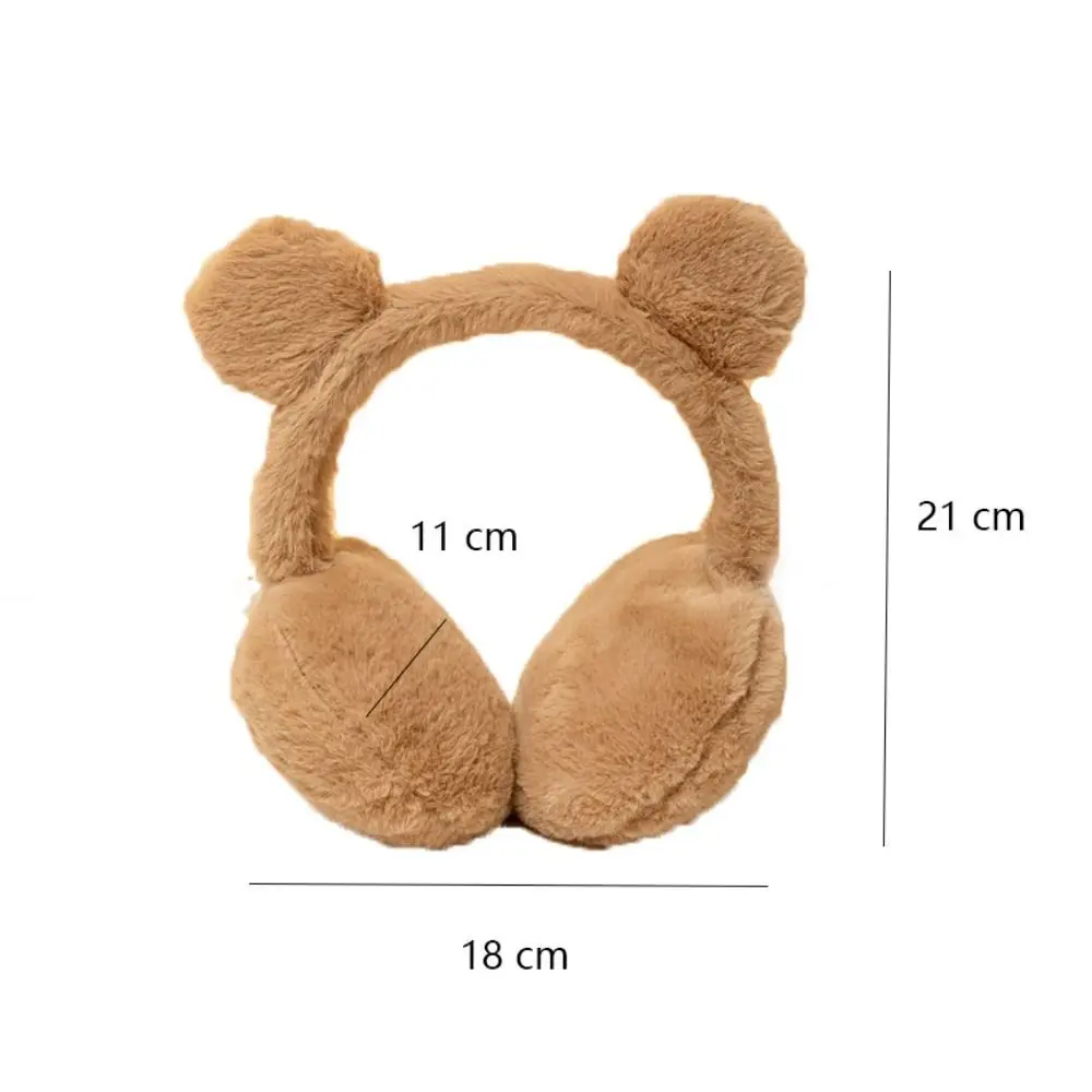 Fashion Warm Plush Ear Warmer Solid Color Ear Cover Winter Earmuffs Ear Protection Ear-Muffs Folding Earflap Outdoor Windproof