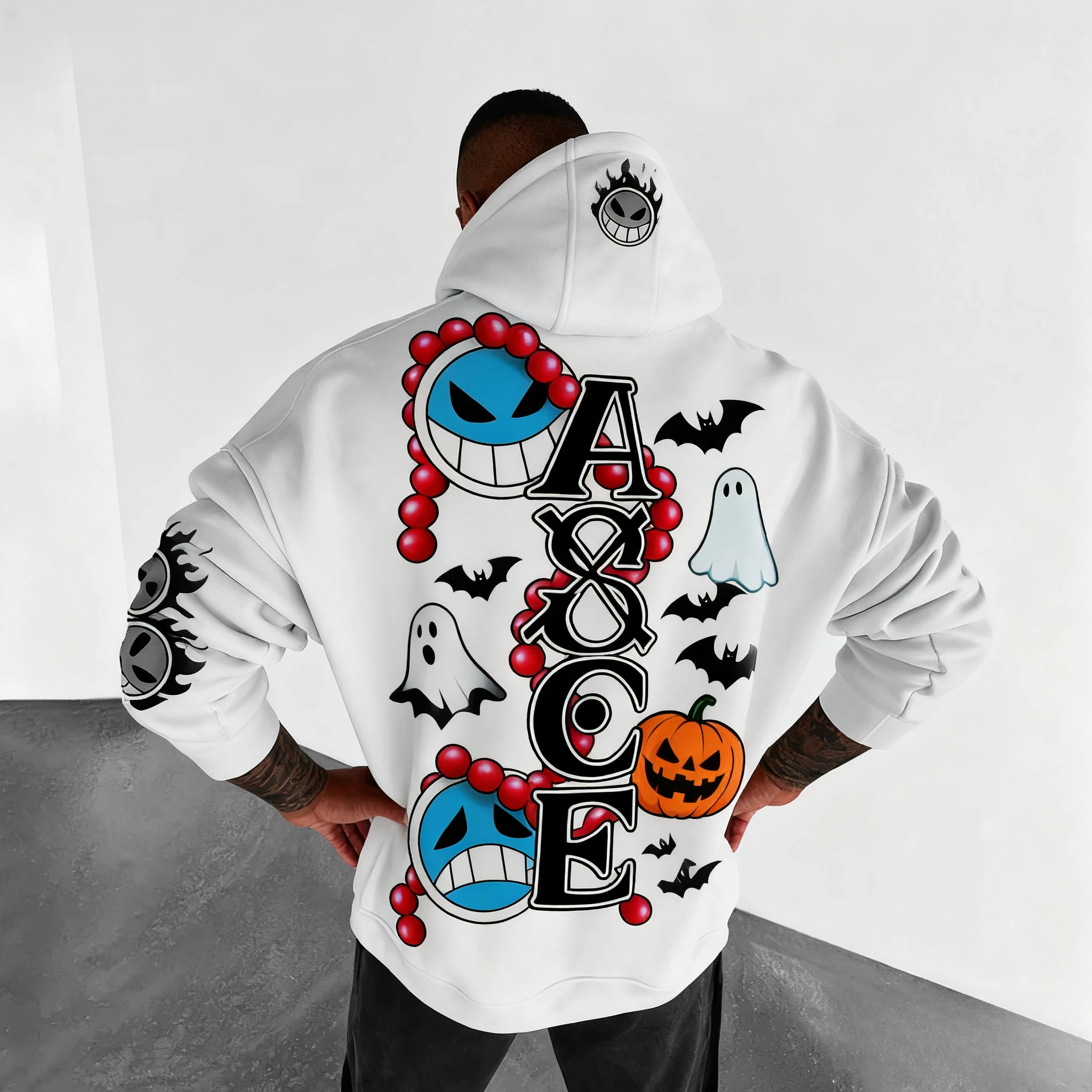 

ONE PIECE Хэллоуин Dress Up Одевание для родителей и детей Осень и зима Японская горячая кровь Аниме Классическая толстовка с персонажем Популярная