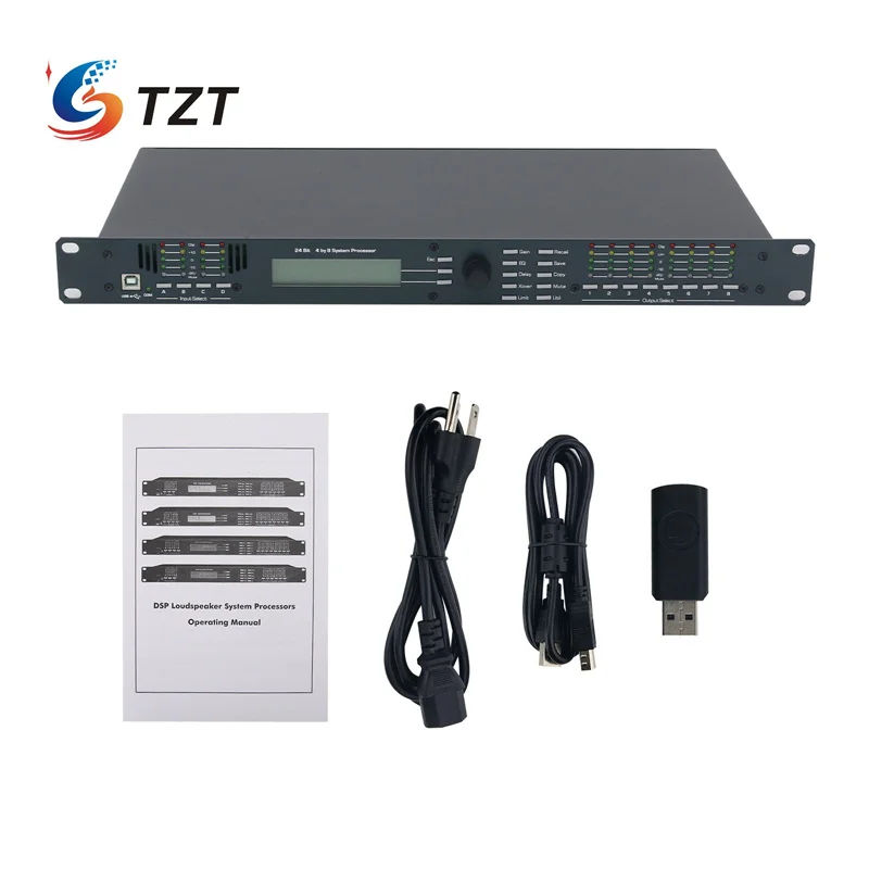 TZT 3.6SP 3 Inputs and 6 Outputs/4.8SP 4 Inputs and 8 Outputs Audio Processor Stage Performance Audio Effector for DriveRack