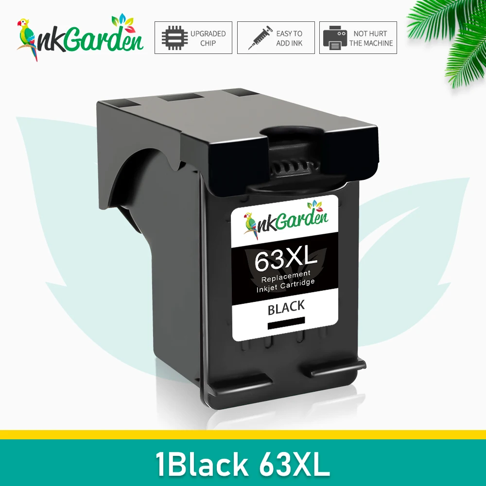 Ink Garden  63XL Cartridge Compatible For HP 63  Ink Cartridge Deskjet 2130 2131 3630 4250 5258 5264 5230 5232 5255