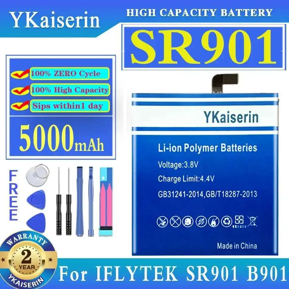 

Long-Lasting Voice Recognition Device Battery High Compatibility 5000Mah For Iflytek SR901 B901