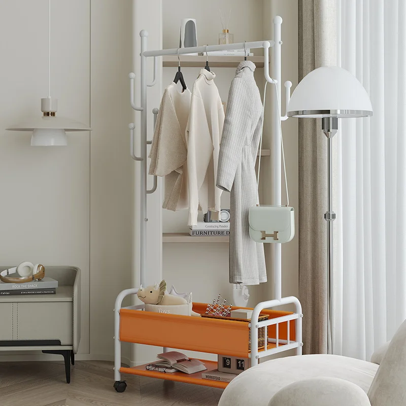 

Light luxury hanger removable floor-to-ceiling home bedroom with wheels indoor storage