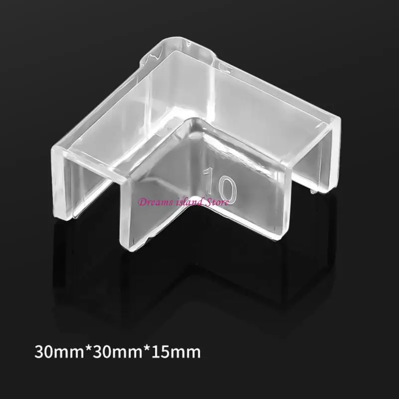 4 piezas Bordes vidrio peces Bordes a prueba choque Protector Protector acrílico transparente multifuncional HX6C