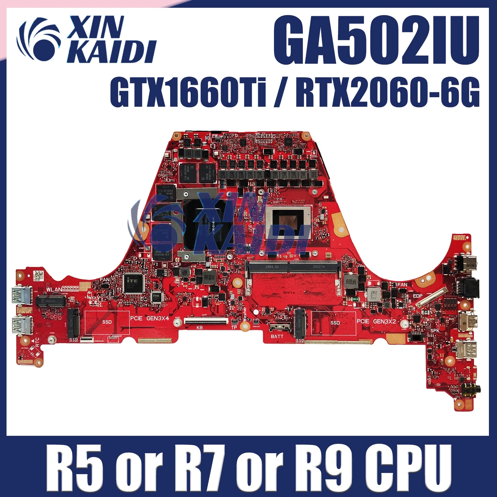 

GA502IU R5-4600R7-4800H R9-4900H GTX1660Ti RTX2060-6G Mainboard For Asus ROG Zephyrus G15 GA502IV GA502 Laprop Motherboard