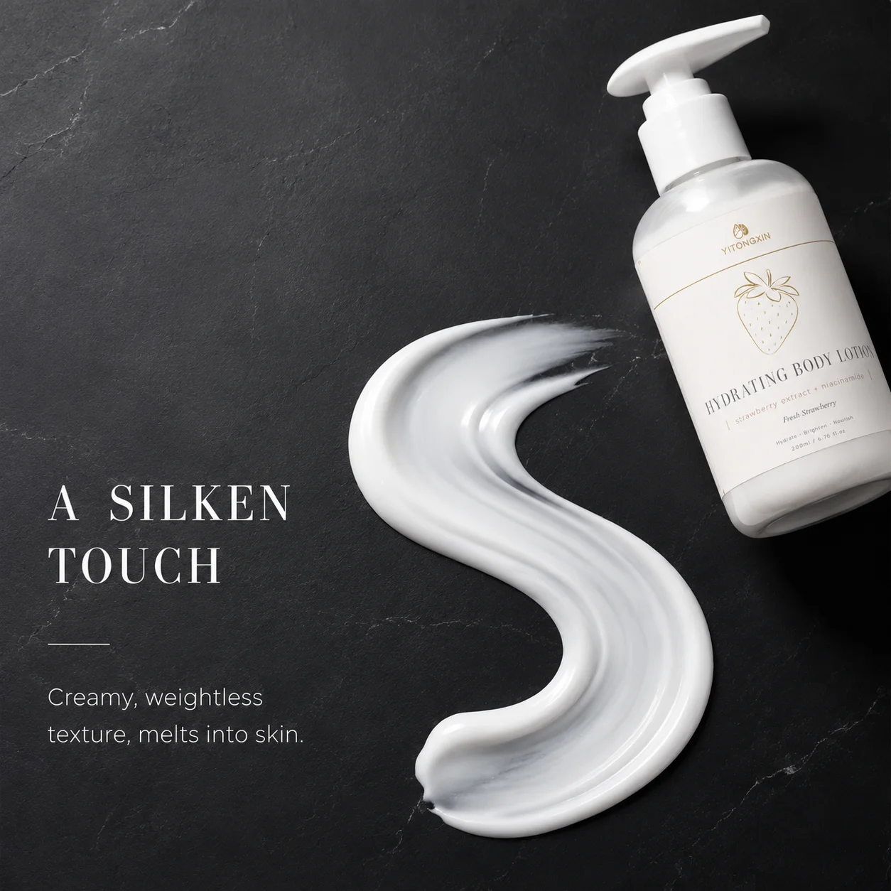 Premium Hydrating Body Lotion Strawberry Niacinamide 200ml Brightening Moisturizer Nourishing Silky Lightweight Daily Skincare