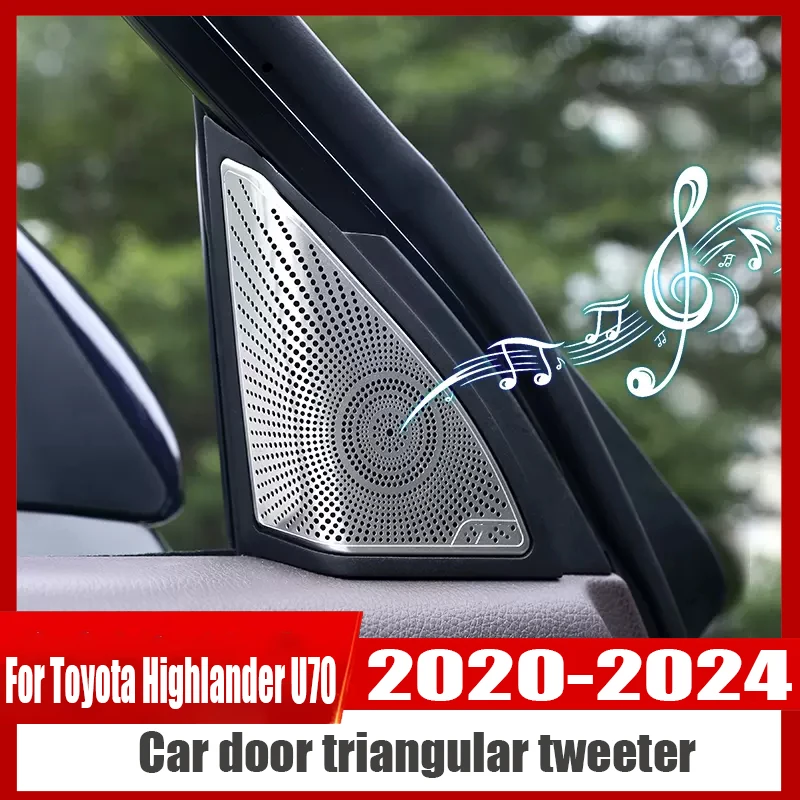 For Toyota Highlander U70 2020 2021 2022 2023 2024 Automobile modification High pitched sound system Car door triangular tweeter