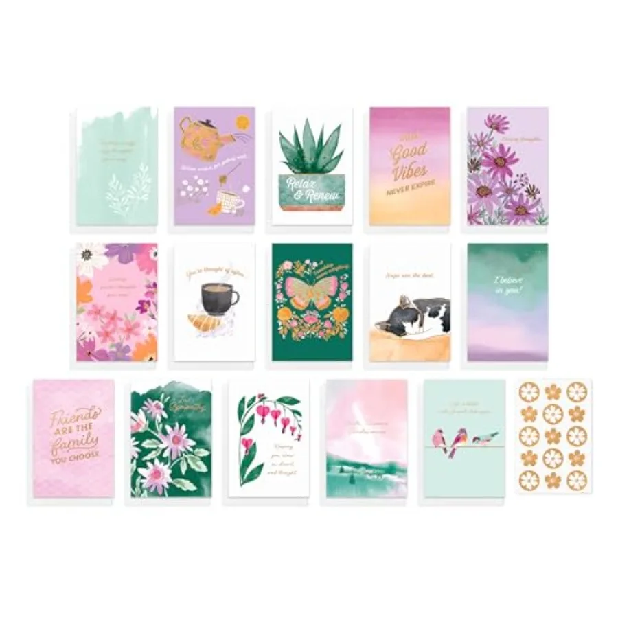 

15-Count Thinking of You Card Bundle with Envelopes- Get Well, Support, Friendship, and Sympathy