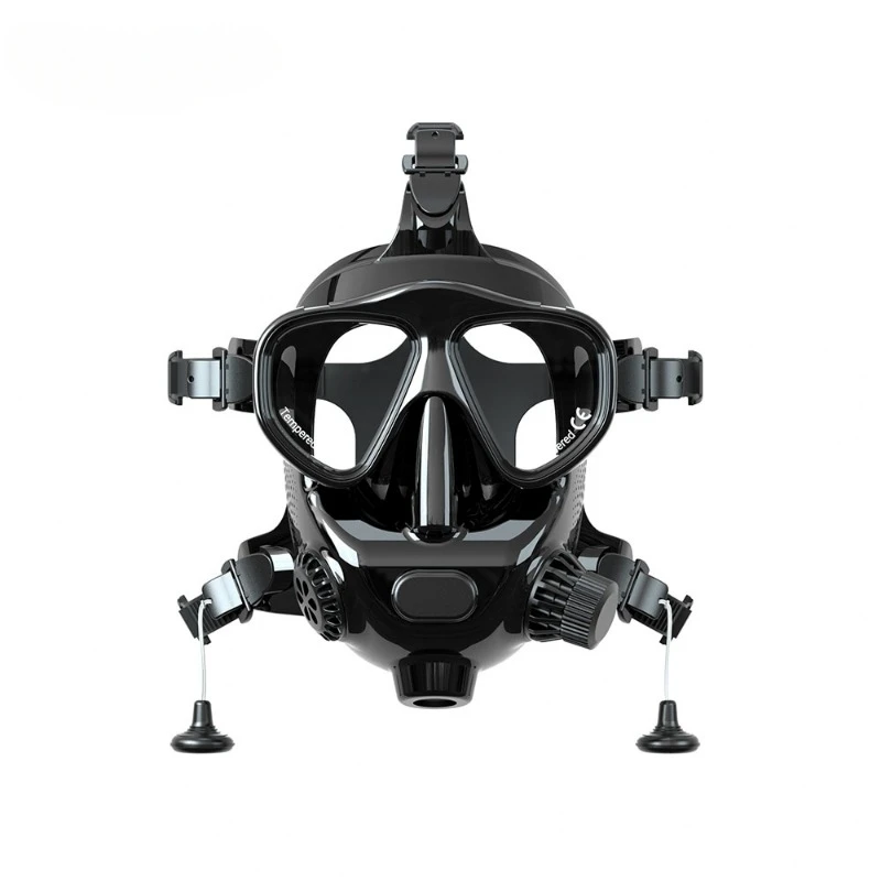 Silicone full-face diving mask, snorkeling Sanbao set, diving goggles mask, can be connected to underwater breathing apparatus