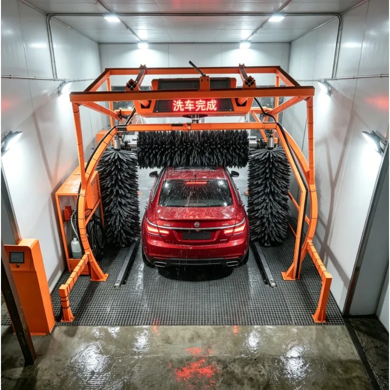 Fully Automatic Touchless Car Wash Machine 360° Rotation High Pressure Water Jet System Commercial Grade for Gas Station Car
