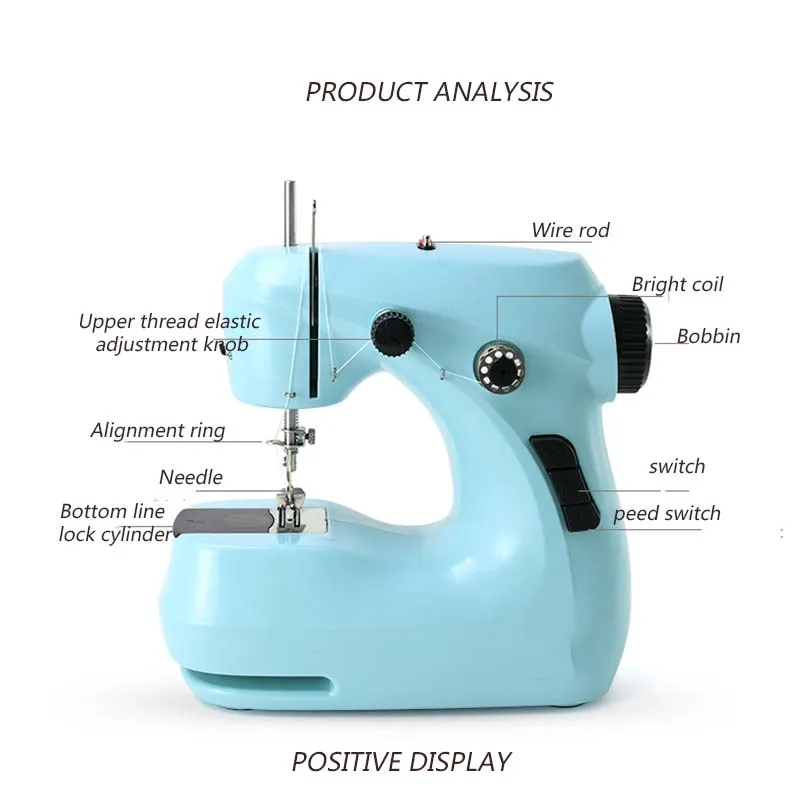 

FHSM-211 Household Automatic Thread Winding Sewing Machine 220V/110V Electric Small Thickness Sewing Machine