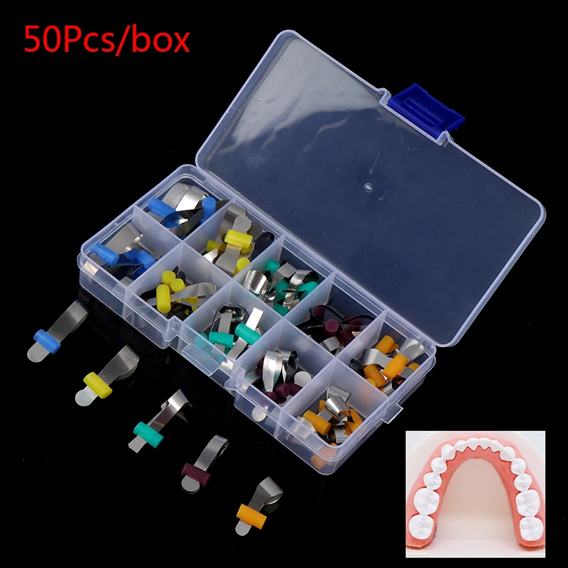 50Pcs Dental Matrix Matrices Band Retainerless Retainer Orthodontic Material