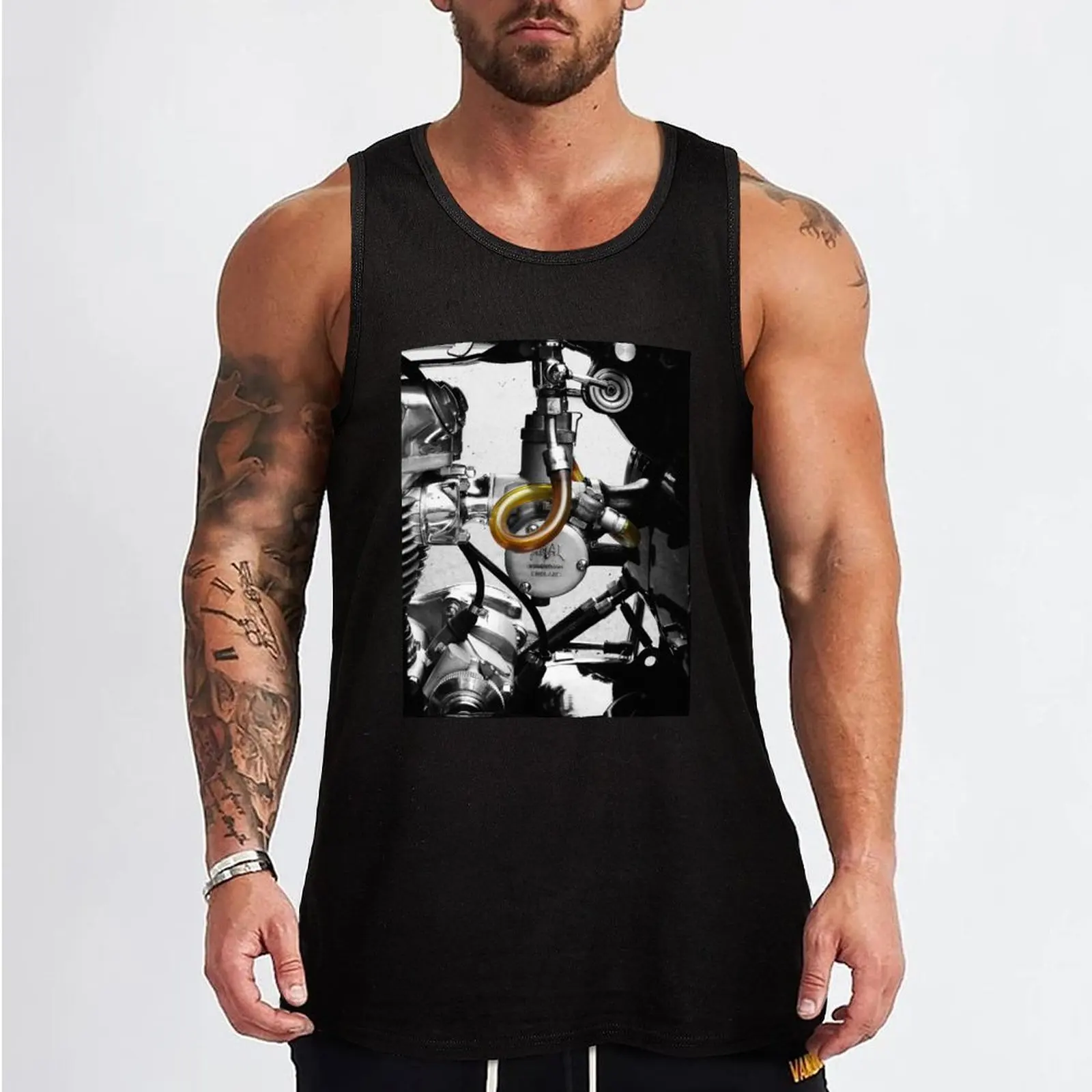 The Amal carb Tank Top summer clothes for men Men's gym clothing Vest