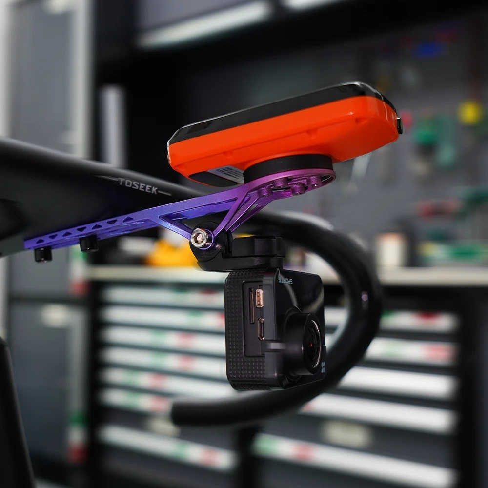 TOSEEK 3D-gedruckte Titanlegierung Fahrradcomputer-Verlängerungshalterung Fahrrad-Handyhalterung Fahrradständer Wahoo Garmin Halterung – Detail 9