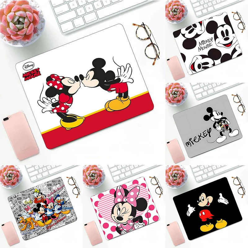 MINISO Disney Cute Mickey Minnie Gaming Mouse Pad XS Small Mousepad for PC Gamer Desktop Decoration Office Mouse Mat Deskmat Rug