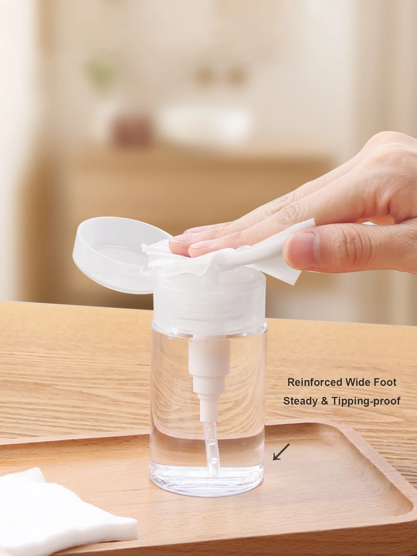 200pcs 3-in-1 Makeup Remover Cotton (w/ 200ml Pump) Stretchy Skin-Friendly Wet Sheet Mask for Hydration