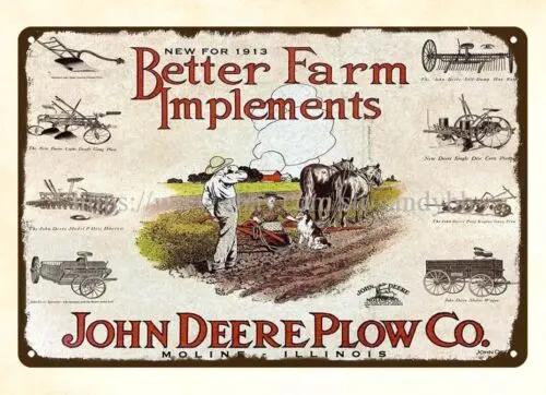 Modern Plow better farm implements metal tin sign  wall art