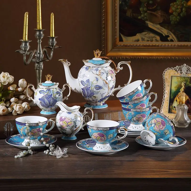 

Teaware Set European Style Bone China Household Coffee Cup English Afternoon Tea Coffee Cup Set Tea Cup Set