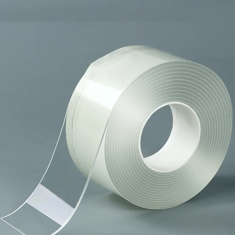50mm Width Double-sided Adhesive Nano Tape Reusable No Trace Waterproof Ultra-strong Wall Tape Strip Clear Mounting Tape
