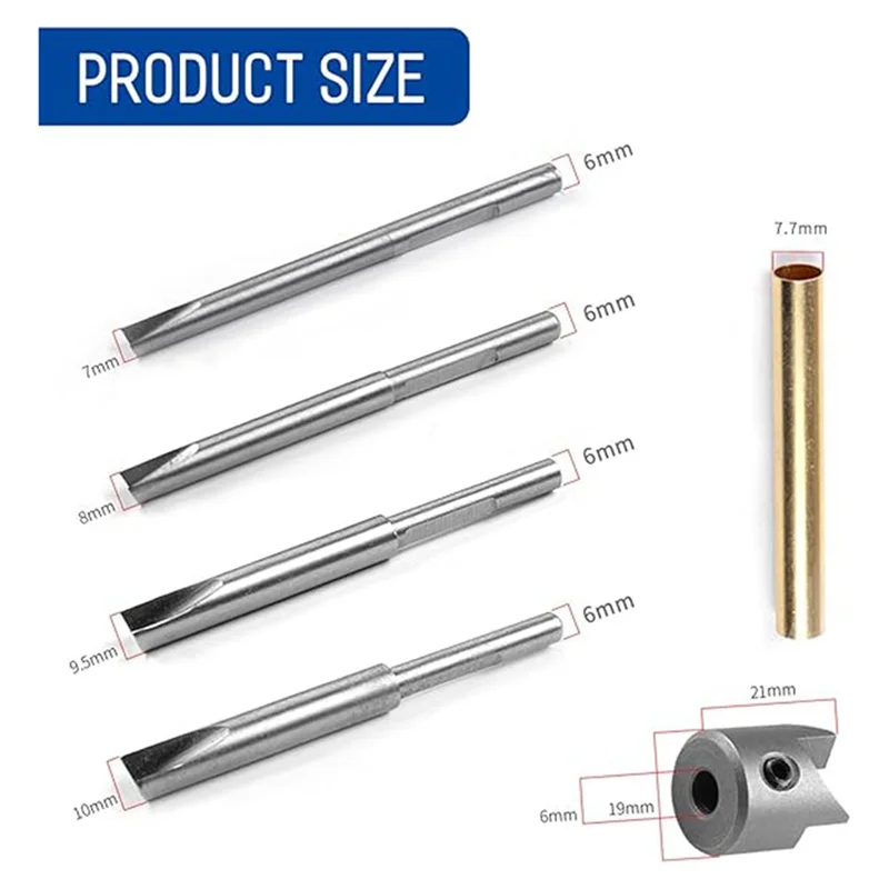 AC88-Pen Barrel Mill Trimmer Set, Trimming System With Carbon Steel Cutter Shafts, For Pen Kit Preparation