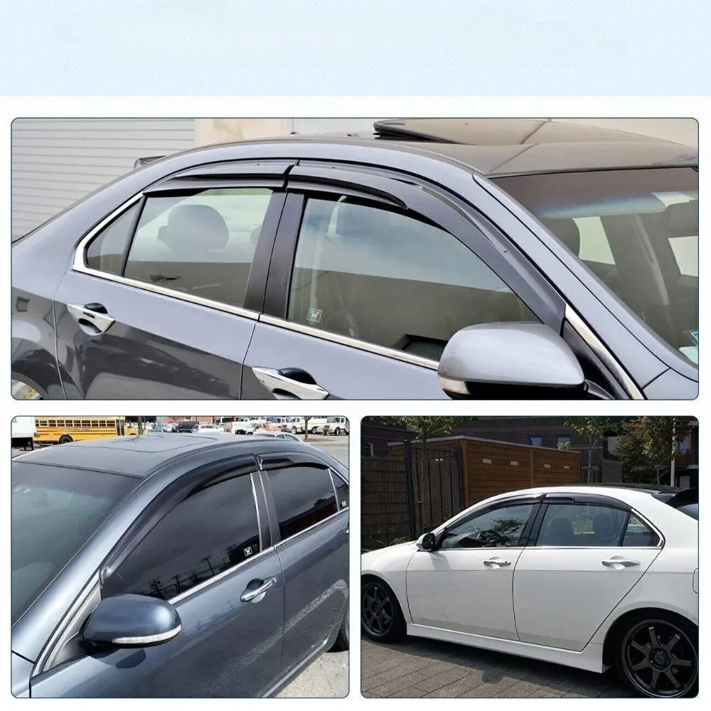 

Для Acura TL 2009-2014 годов выпуска: Ветровики (дефлекторы окон) в стиле JDM Mugen, защита от дождя
