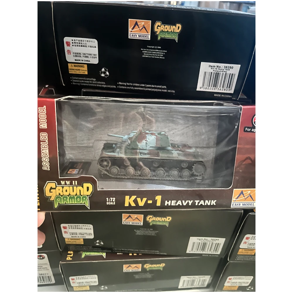 

Easymodel 36280 1/72 WWII Finnish Army KV-1E KV1 Heavy Tank Assembled Finished Military Model Static Plastic Collection or Gift