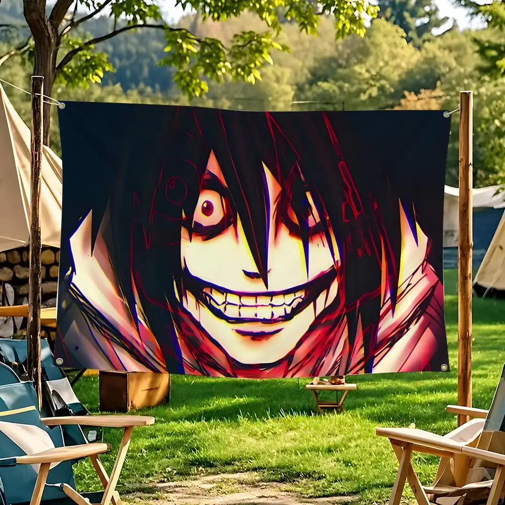Cartoon Jeff The Killer Flags For Living Room Home Dorm Decor Wall Outdoor Camping Party Banner Gifts