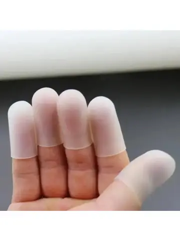 5Pcs Silicone Finger Protector Finger Caps High Temperature Resistant Anti-slip Finger Cover