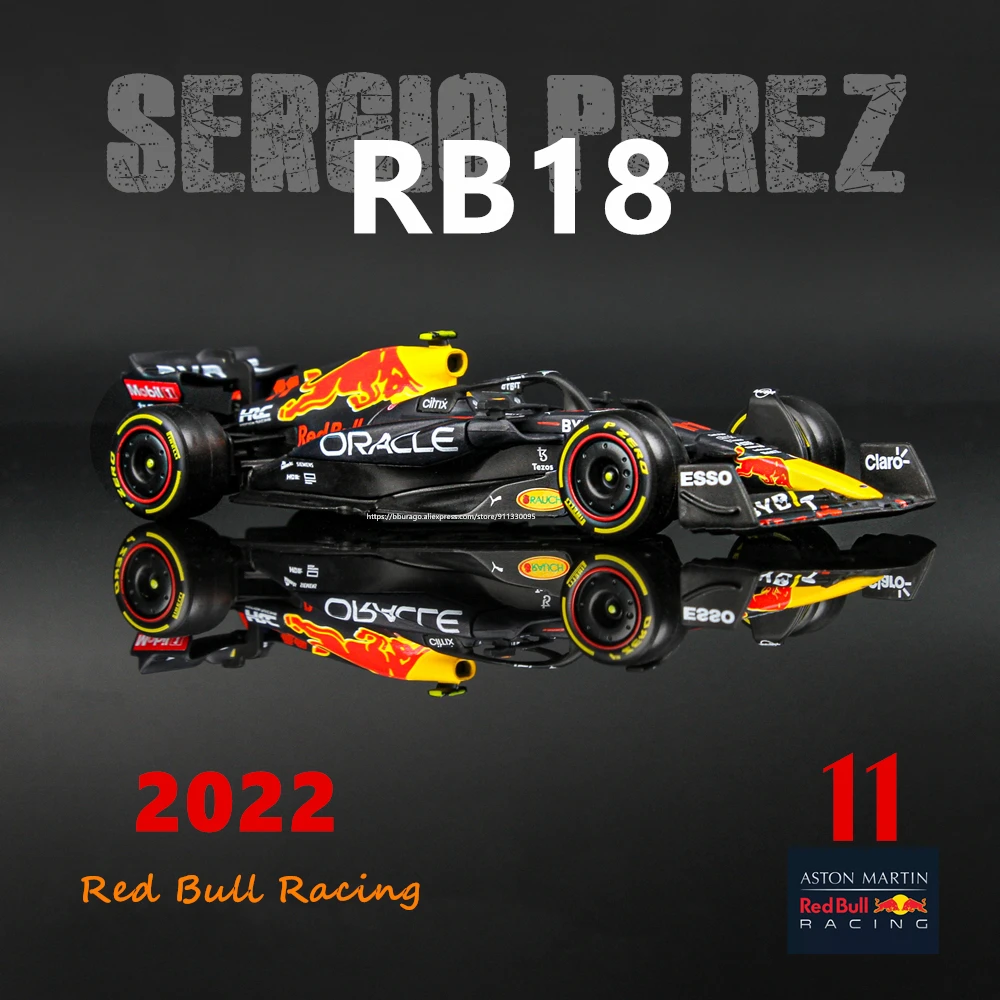 Bburago 1:43 NEW 2022 F1 Red Bull Racing RB18 1# Verstappen 11#  Perez Special Paint Formula One Alloy Super Toy Car Model