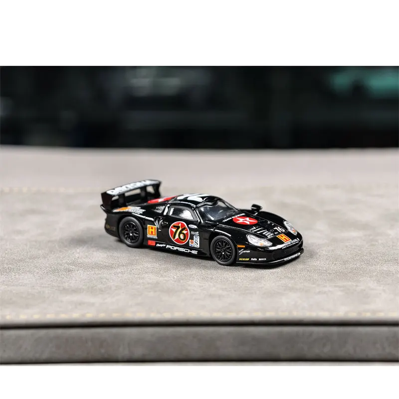 Spark Diecast in scala 1/64 Porsche modello di auto in lega Porsche 911 GT1 EVO Veicoli da gioco Giocattoli per ragazzi Scatola originale