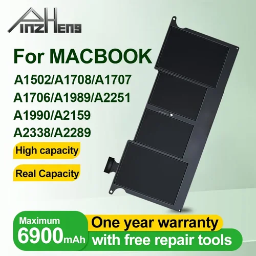 PINZHENG batería del ordenador portátil para Macbook Pro 13 ''A1502 A1706 A1989 A2251 A2159 A2289 A2338 A2251 15'' A1707 A1582 A1493 A1820 A1819
