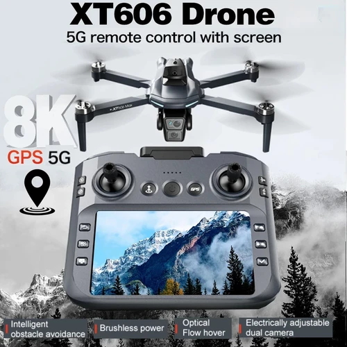 Para XIAOMI NUEVO XT606, Dron GPS 8K HD Profesional con Cámara Dual, 5G WIFI FPV, Evitación de Obstáculos, Quadcopter RC sin Escobillas, Juguetes Dron