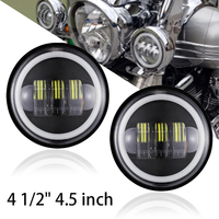 2X 4.5 Inch LED Fog Lights Projector Auxiliary Moto Headlight Motorcycle Passing Fog Light Lamps With DRL For FLHTCU FLSTC FLHRC