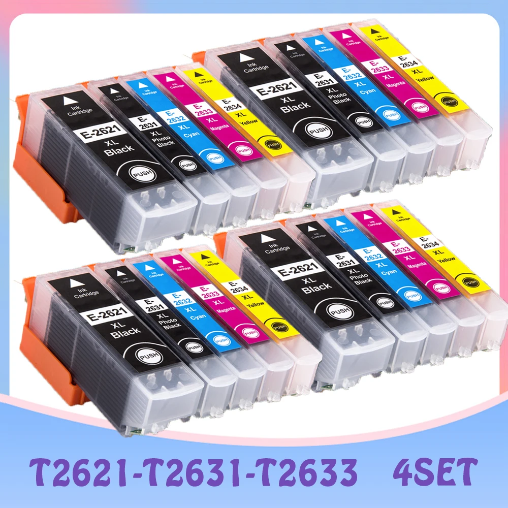 Tương Thích T2621 T2631 - T2634 Hộp Mực Cho Máy In EPSON XP 520 600 605 610 615 620 625 700 710 720 800 810 820